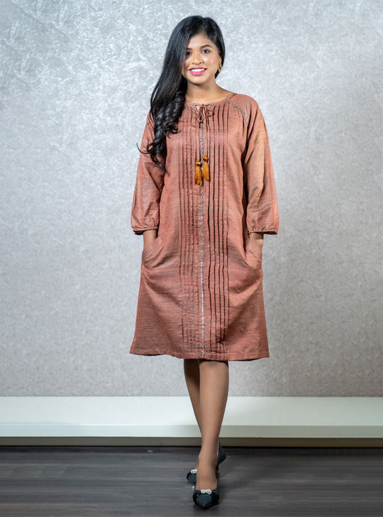 Glossy rust medium kurti