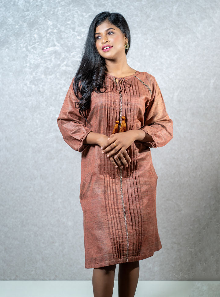 Glossy rust medium kurti